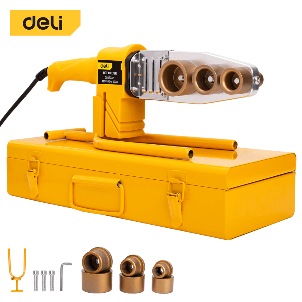 เครื่องเชื่อมท่อ DELI EDL82032-YL-01 36.8X8.8X17 ซม. สีเหลือง